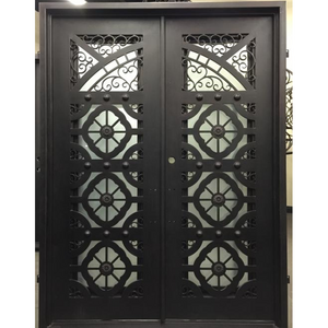 China products ornamental entrance wrought iron square door for usa market