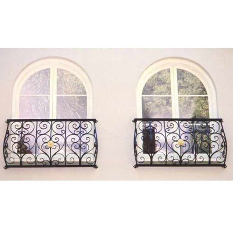 Modern simple security wrought iron window grill