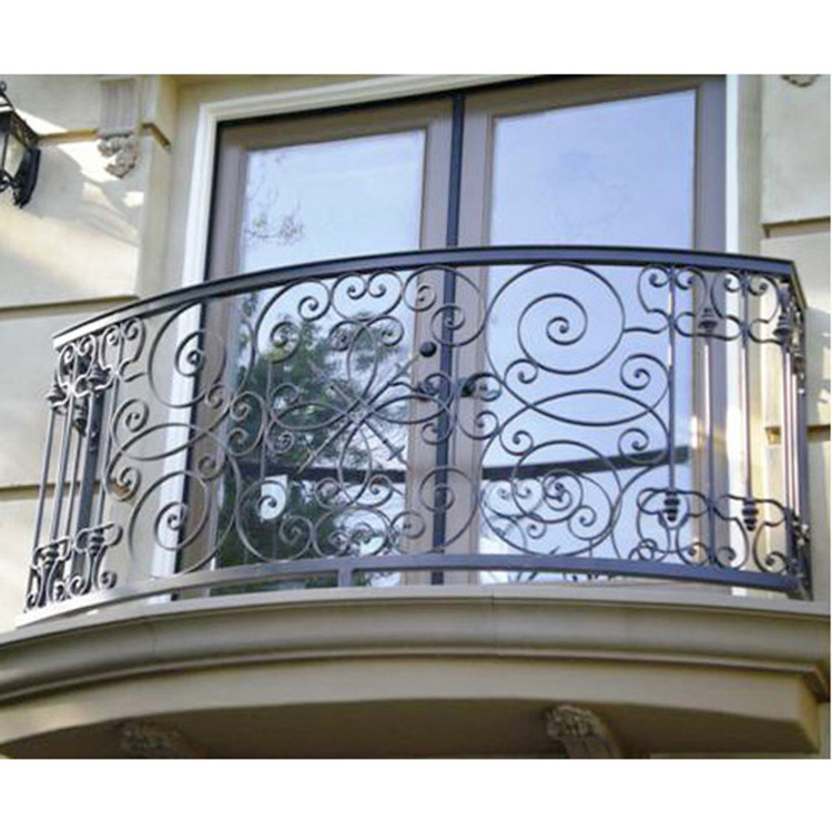 Modern simple security wrought iron window grill