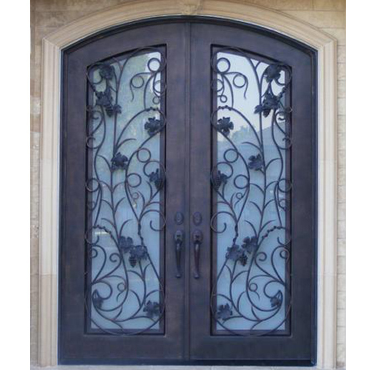 Metal security doors main entrance wrought iron entry doors wholesale prices