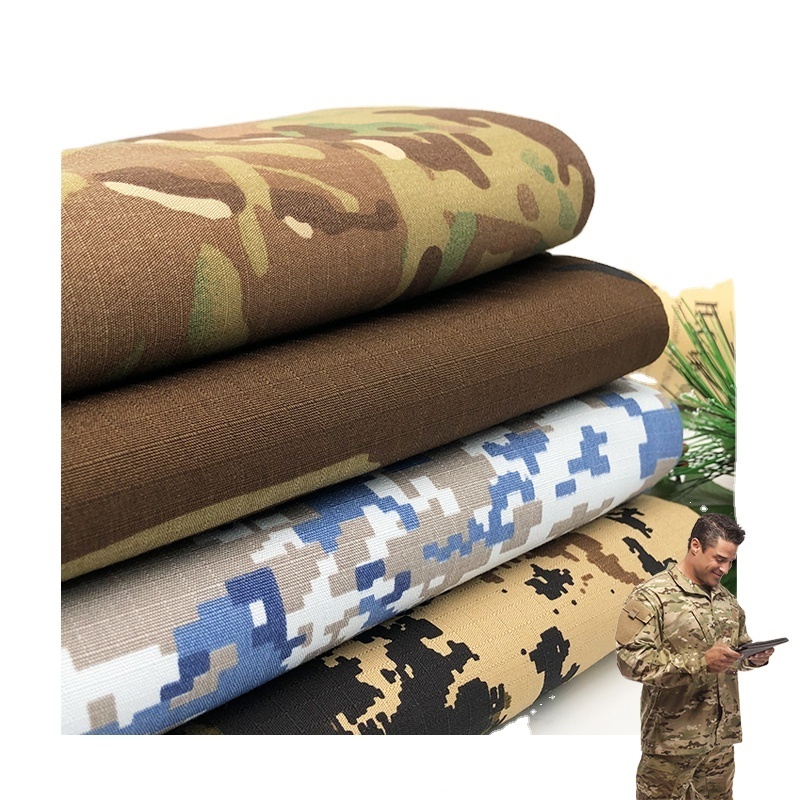 Jinda waterproof polyester cotton multicam desert digital ripstop twill tactical camo camouflage printed fabric for uniform bag