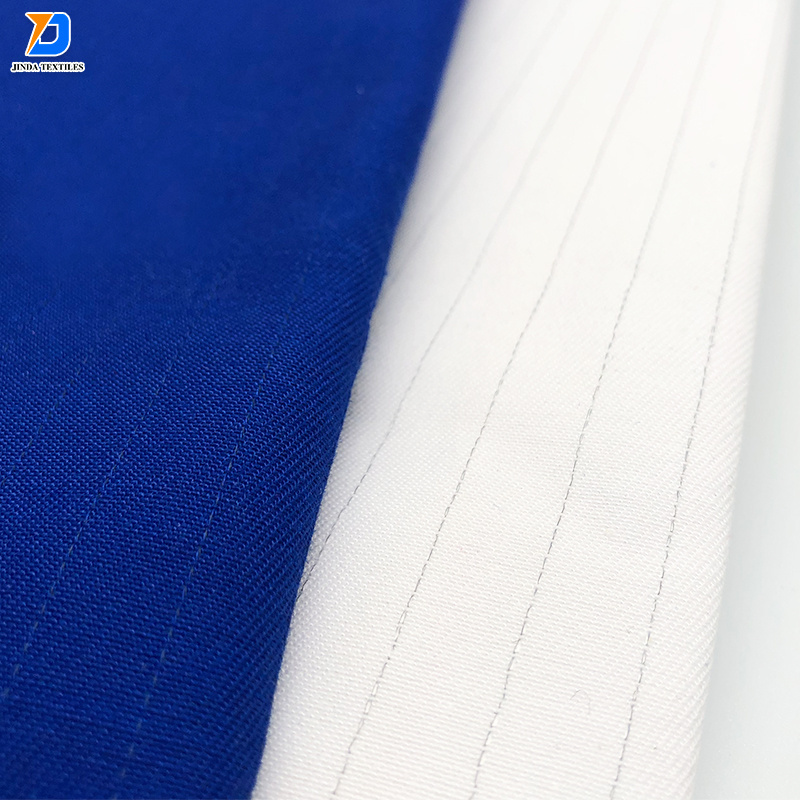 Jinda high quality twill polyester discharge with flame resistance cotton tc uniform fabric anti static fabric