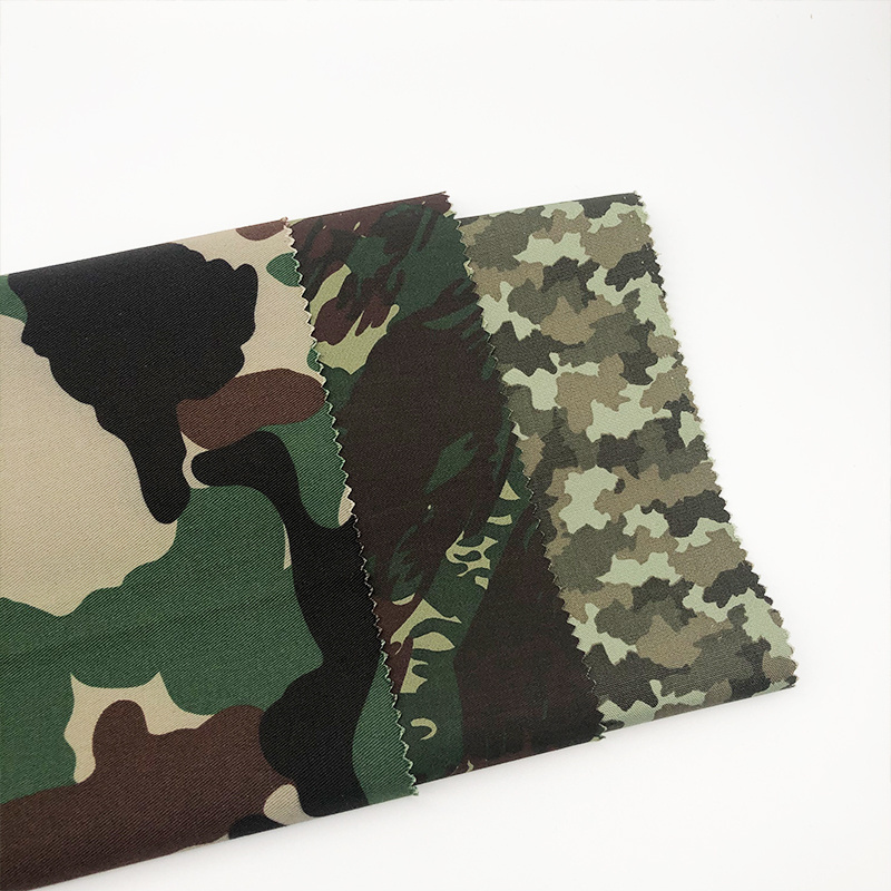 Jinda manufacturer 65% Polyester 35% Cotton Blend Woven Print digital forest Uniform desert Camouflage Fabric