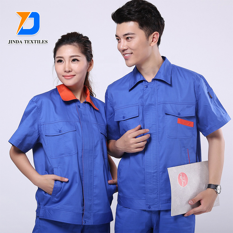 Jinda  spandex cotton twill 65% cotton 35% polyester blue  medical scrubs fabric