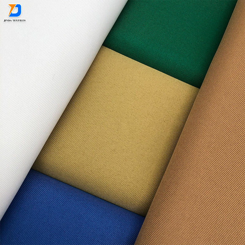 Jinda Textiles 100% Polyester gabardine and mini matt fabric twill textile fabrics for apron and restaurant waiter uniforms