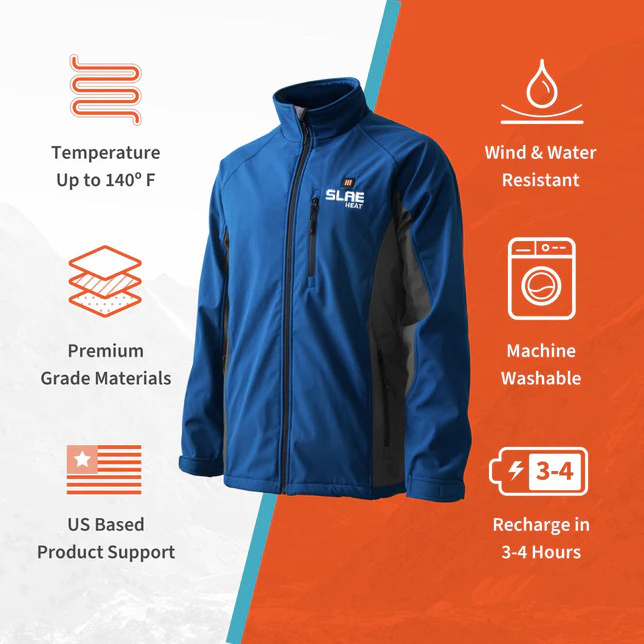 JINDEYUAN Wholesale Windproof Waterproof 12V Battery Heated Jacket Winter Warm Heated Hunting Jacket