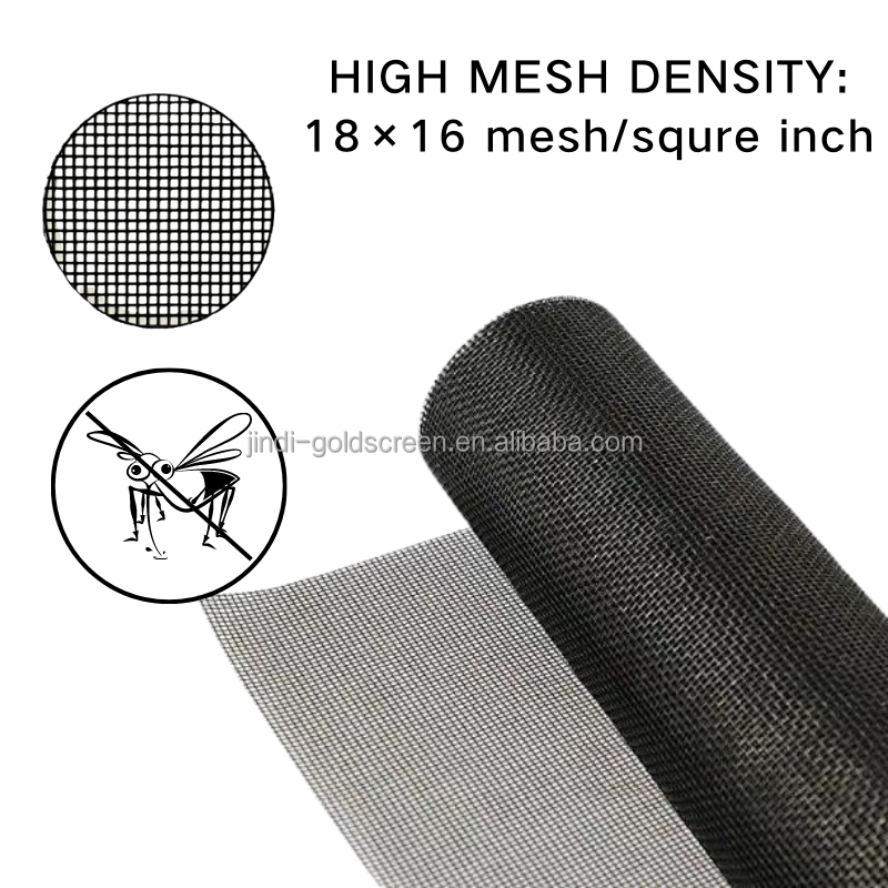 JINDI fiber glass mosquito net roll window door mesh fiberglass 18*16 mesh mosquito net roll up anti waterproof