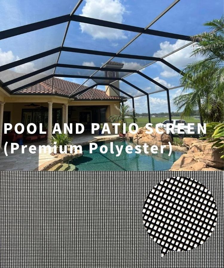 JINDI 17 x 14 Mesh Polyester Tuff Screen No-See-Ums Screen for Patio