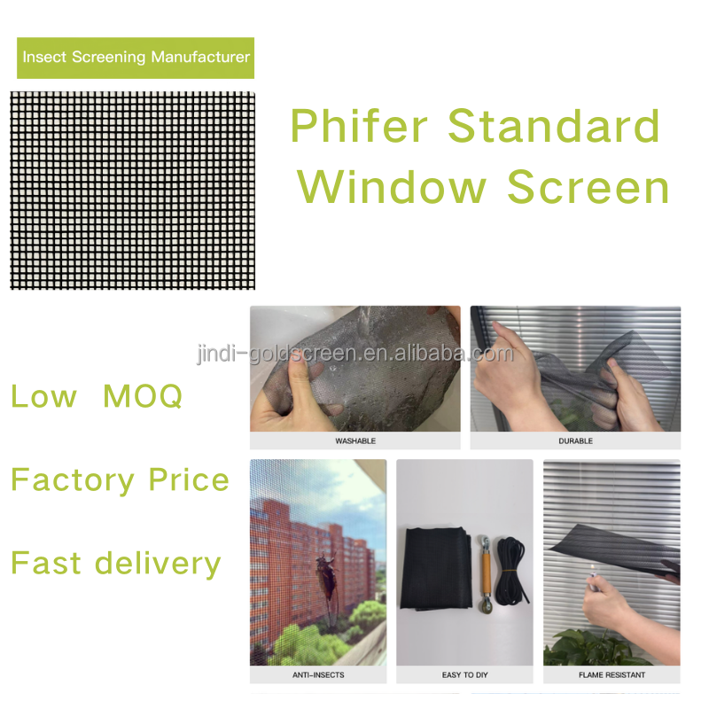 JINDI Waterproof PVC Coated fiberglass mesh screen door window fiberglass fly screen mesh