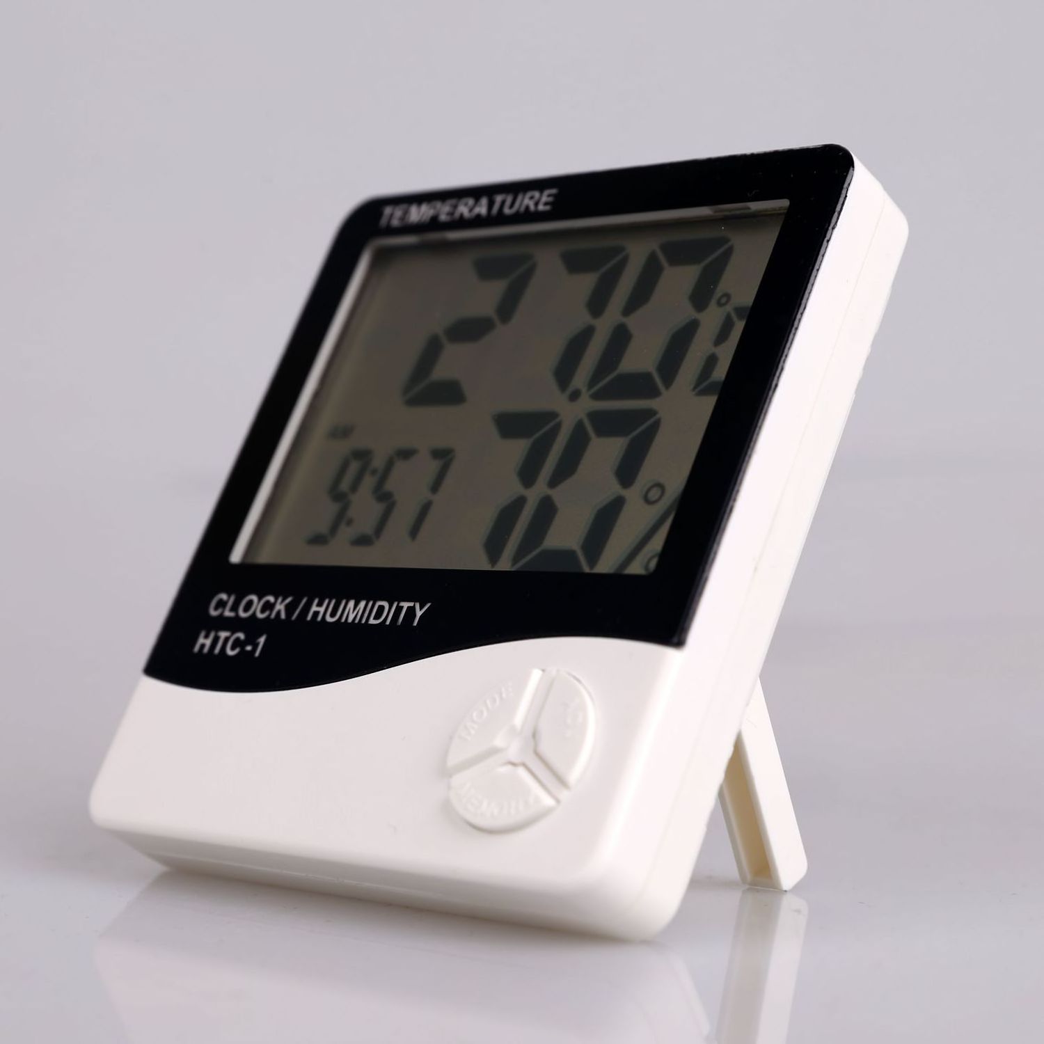 Indoor Room Lcd Electronic Temperature Humidity Meter Digital Thermometer Hygrometer Weather Station Alarm Clock Htc-1