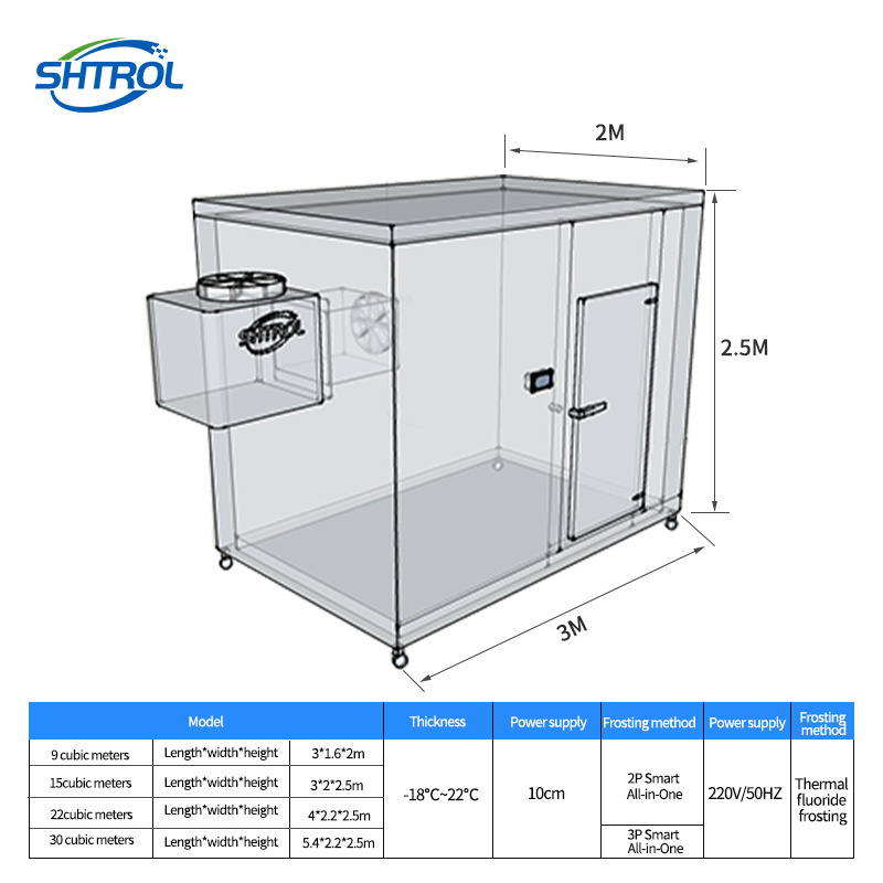 Walk In Freezer/Cooler Cold Room Storage Refrigerator Equipment Condensing Unit Mobile Cold Room For Freezer