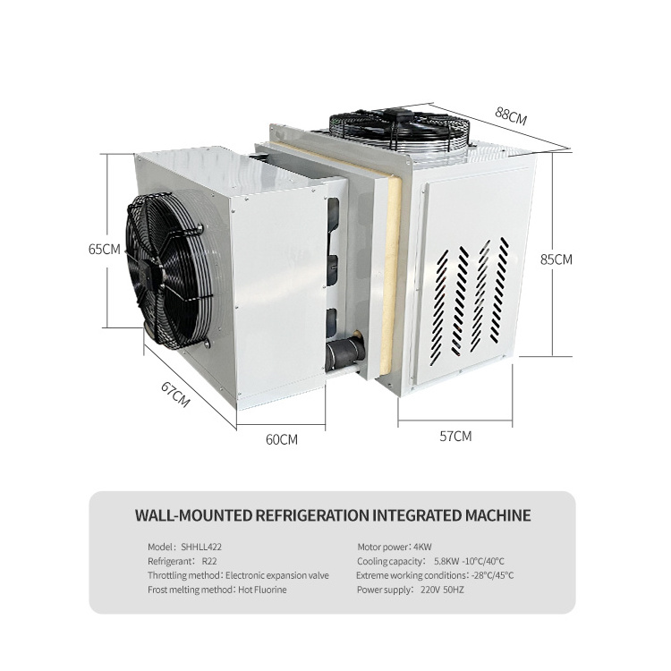 Low Temperature Refrigerating Unit Cooling Compressor System Condenser Unit Refrigeration For Cold Storage Room