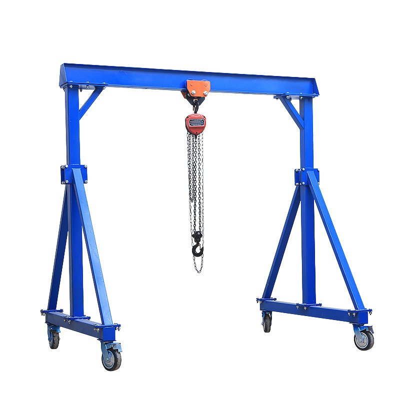 China Supplier Custom 1 2 3 5 Ton Indoor Electric Hoist Garage Overhead Portable Mobile Gantry Crane