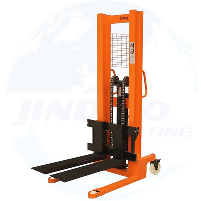 1000kg 2000kg Lift Height 1.6m Hand Operated Pallet Truck Jack Stacker Hydraulic Manual Stacker Forklift