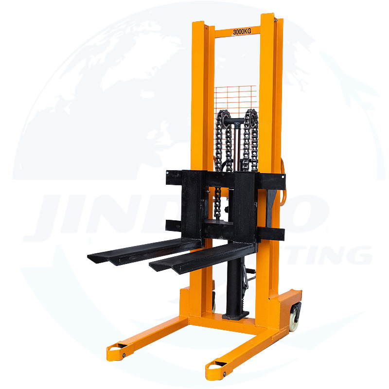 1000kg 2000kg Lift Height 1.6m Hand Operated Pallet Truck Jack Stacker Hydraulic Manual Stacker Forklift