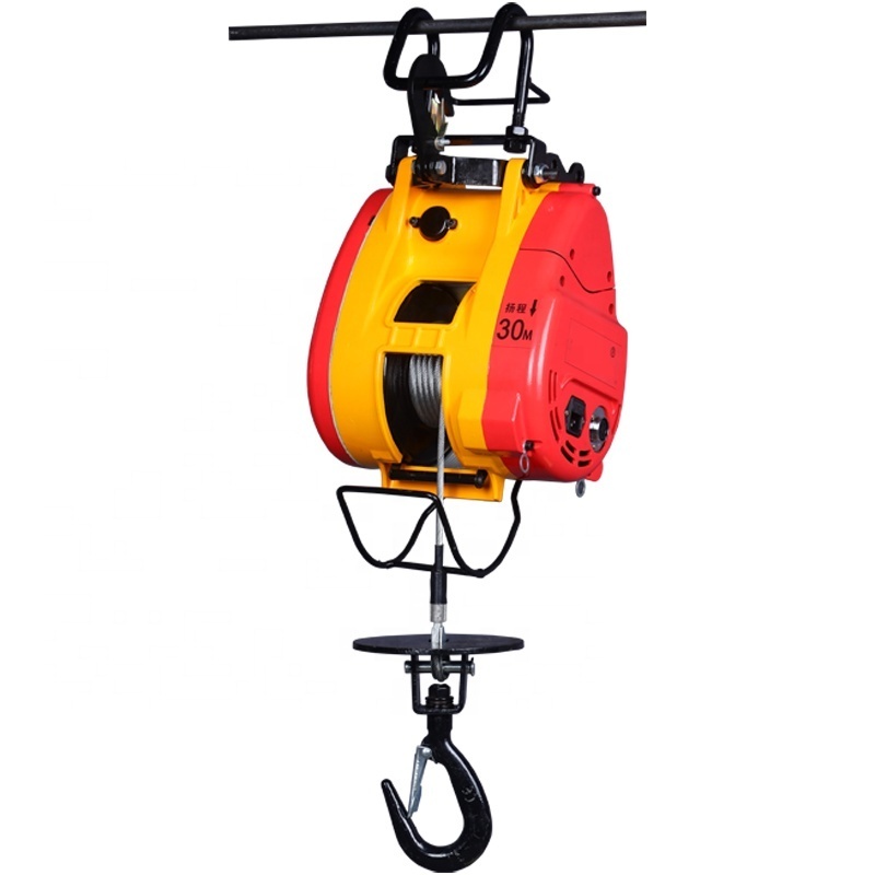 Electric Hoist 300kg 500 kg Mini Pure Copper Motor Portable Lifting Tools Single Phase 220v Electric Winch