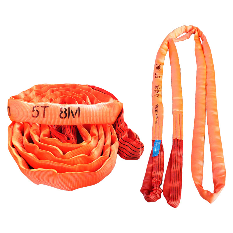 Wholesale Price Supply Sling 100% 1-12ton Polyester Round Crane Hoist Lift Sling Cheap Webbing Sling Belt