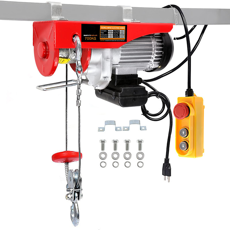 Pa 300kg/500kg/1000kg Electric Hoist Lift 110v 220v 230v Small Micro Wire Rope Hoist Mini Electric Hoist