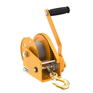 Factory Price 1200lbs 1800lbs 2600lbs Portable Winch Self Locking wire rope Manual Hand Winch