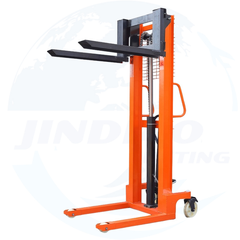 1000kg 2000kg Lift Height 1.6m Hand Operated Pallet Truck Jack Stacker Hydraulic Manual Stacker Forklift