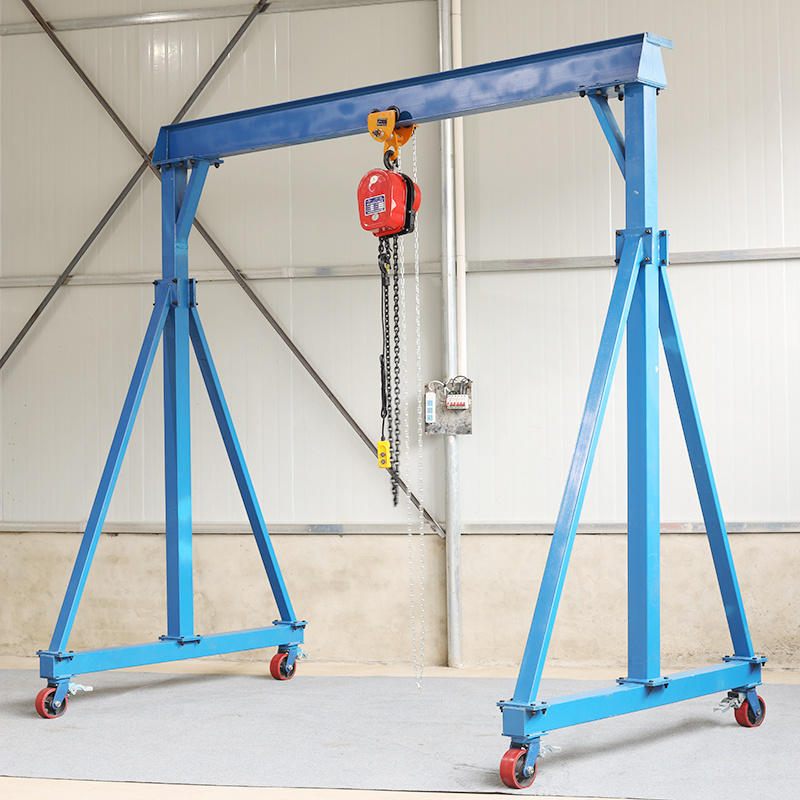 High Quality Ship Single Beam 1ton 2 Ton 3ton Electrical/manual Portable Mobile Workshop Gantry Crane