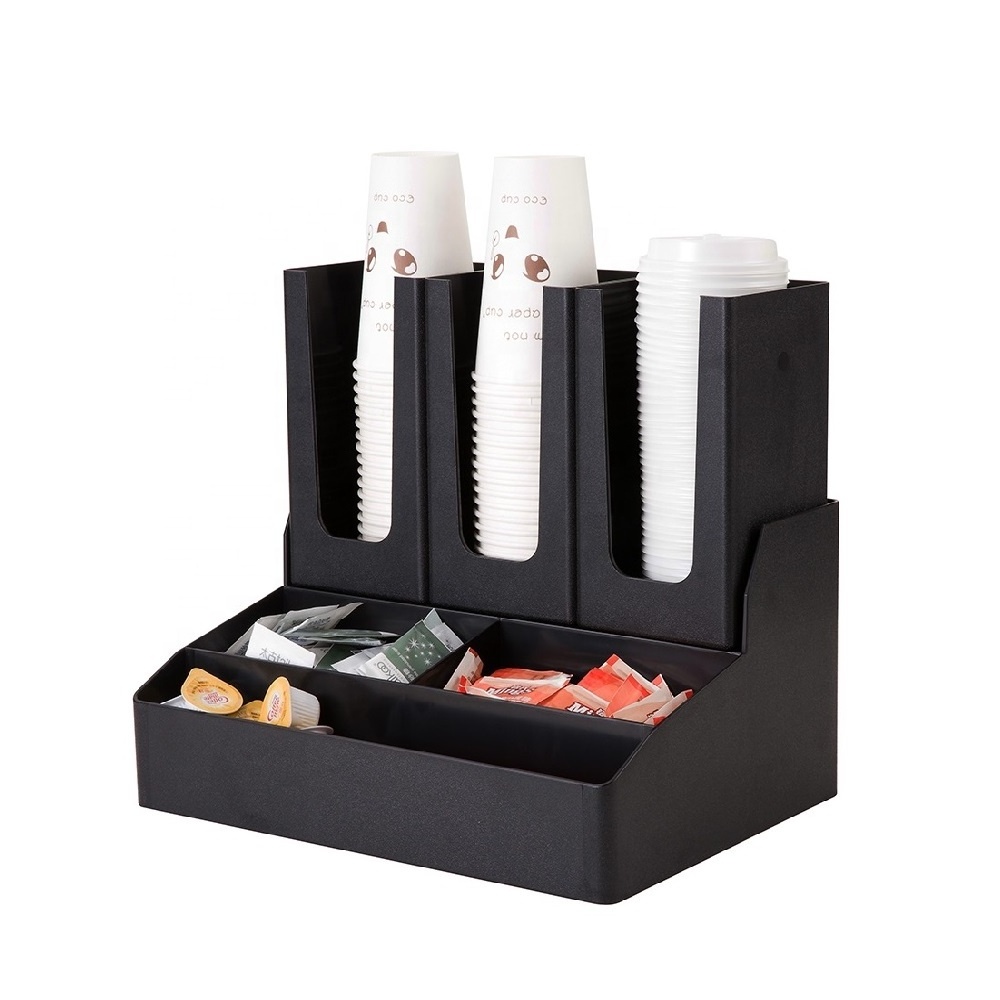 Coffee Shop Cup Organizer Soda Cup Holder Acrylic Cup Dispenser for Table Cafes, Restaurants and Hotels