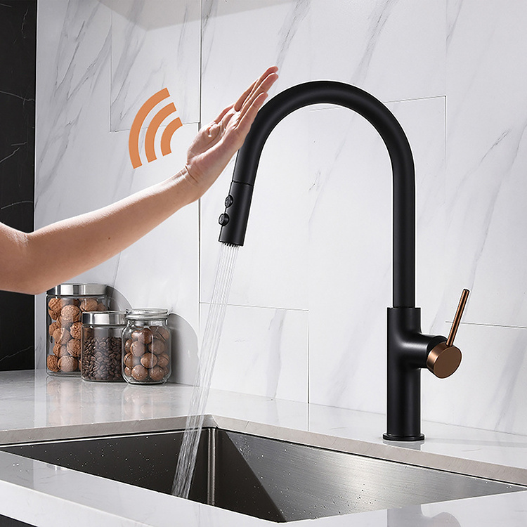 kitchen faucets black pull down sprayer sink kitchen faucet flex touchless water tap mixer brass sanitary ware