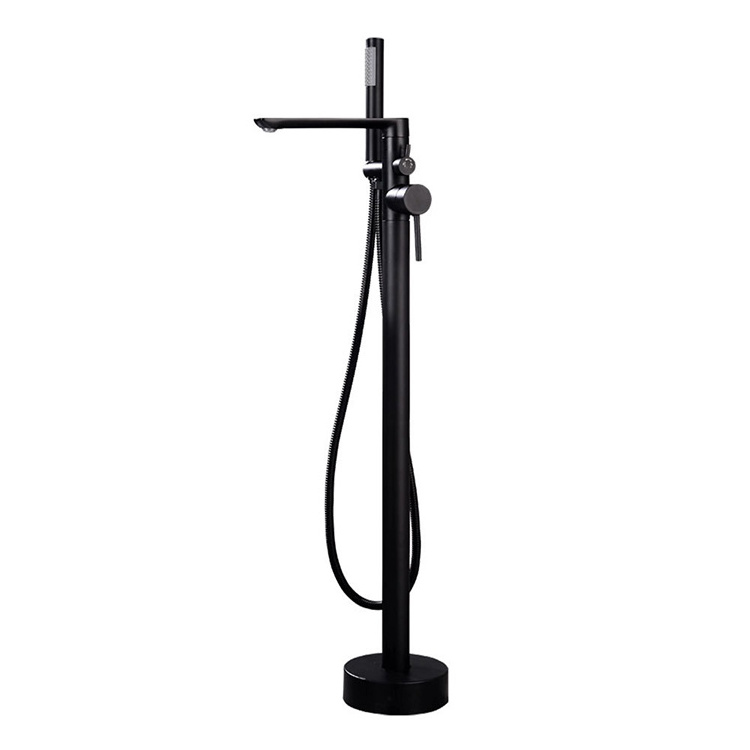 freestanding bathtub faucet black brass floor mount free standing bathroom tub filter bath sets water tap mixer