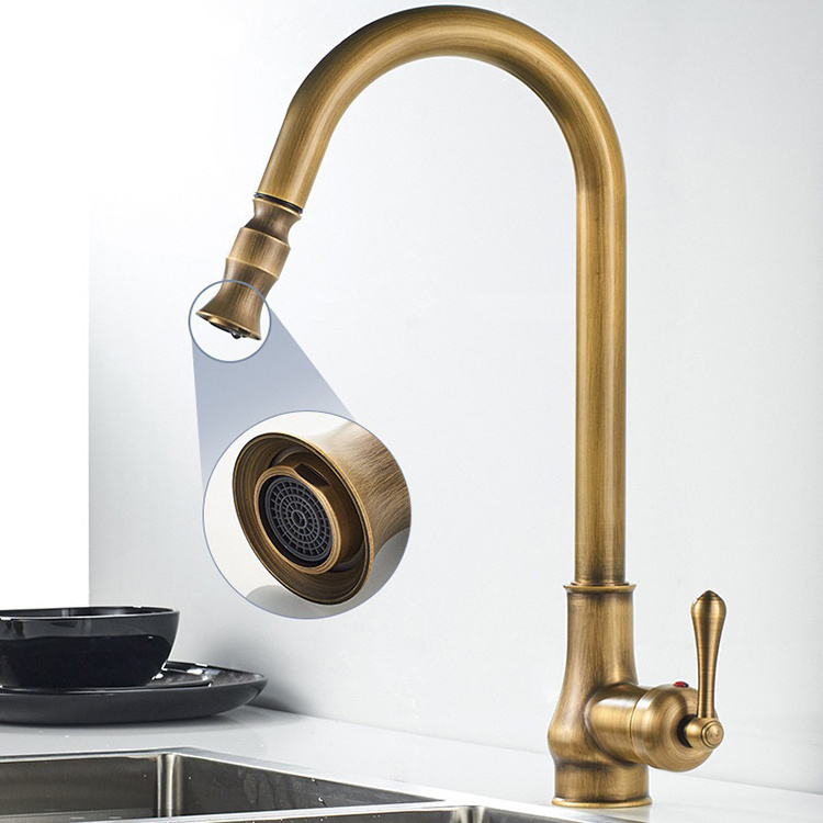 gold kitchen faucet brass antique pull down sprayer flex sink wash water tap mixer sanitary ware kitchen faucets taps