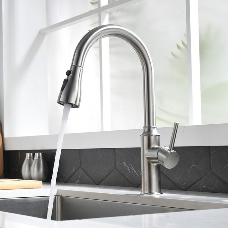 gun metal grey kitchen faucet 304 stainless steel with pull out sprayer manufacturer kitchen faucet for house sinks water tap