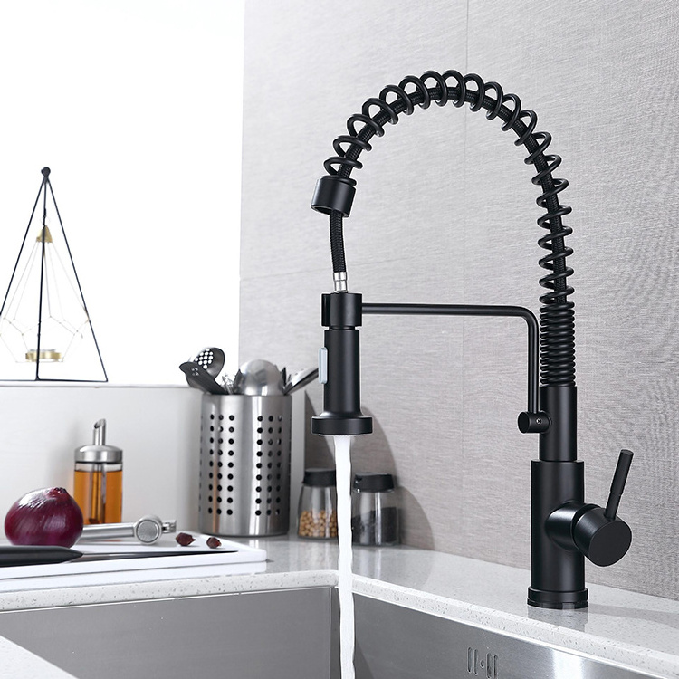 Stainless Steel Smart Touch Sensor Spring Kitchen Faucet Pull Down