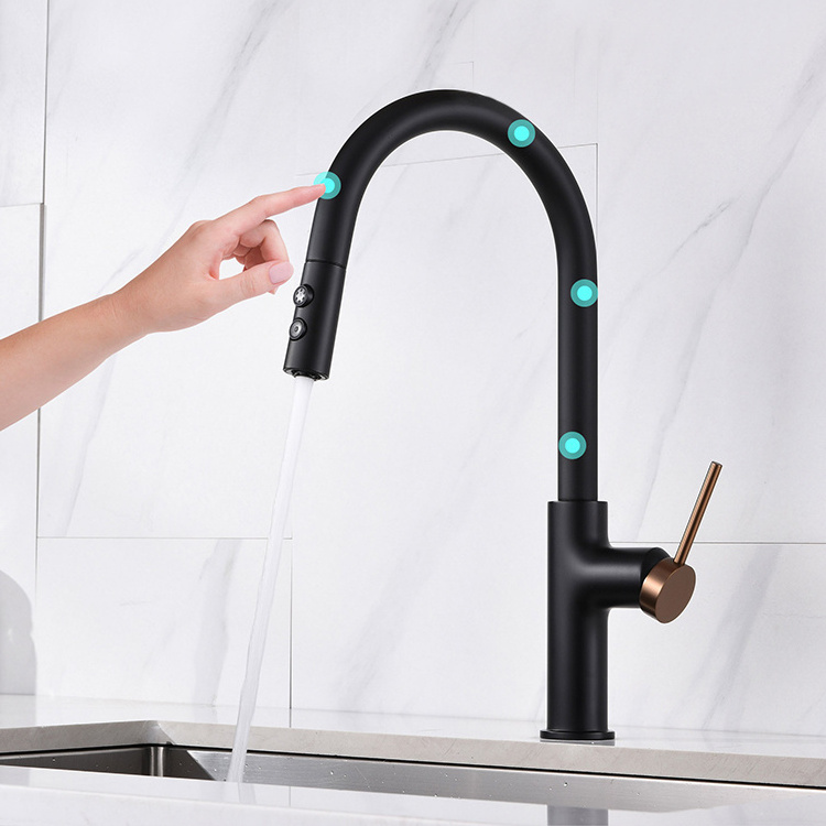 kitchen faucets black pull down sprayer sink kitchen faucet flex touchless water tap mixer brass sanitary ware