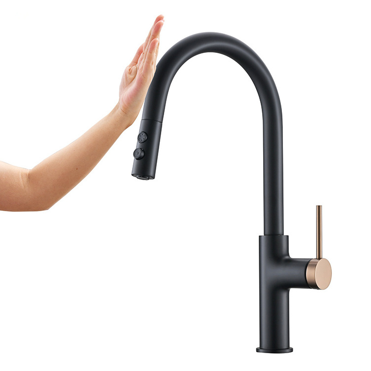 kitchen faucets black pull down sprayer sink kitchen faucet flex touchless water tap mixer brass sanitary ware