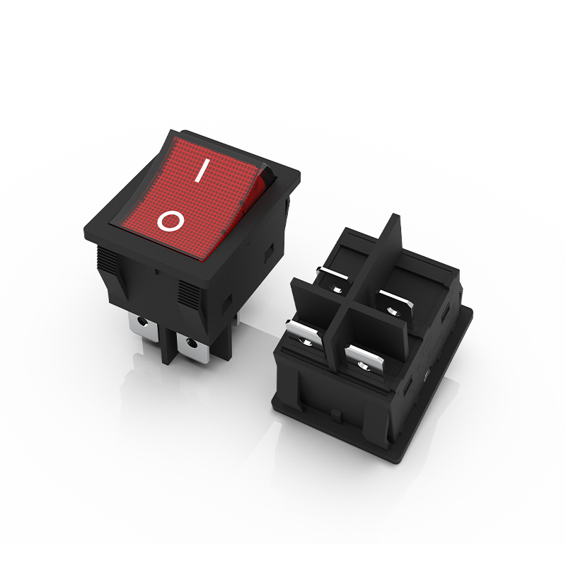 KCD4 rocker switch  30A   250V AC high-power power button 4-pin traffic light 30 * 22mm welding machine switch