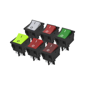 KCD4 rocker switch  30A   250V AC high-power power button 4-pin traffic light 30 * 22mm welding machine switch