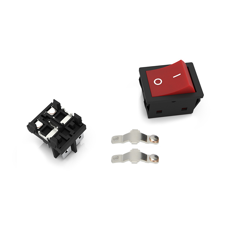 KCD4 rocker switch  30A   250V AC high-power power button 4-pin traffic light 30 * 22mm welding machine switch