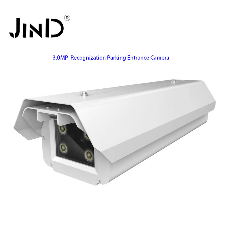 JinD 3.0MP H.264 white light led parking entrance alpr HD USA recognition 6mm fixed lens license plate bayonet ip camera