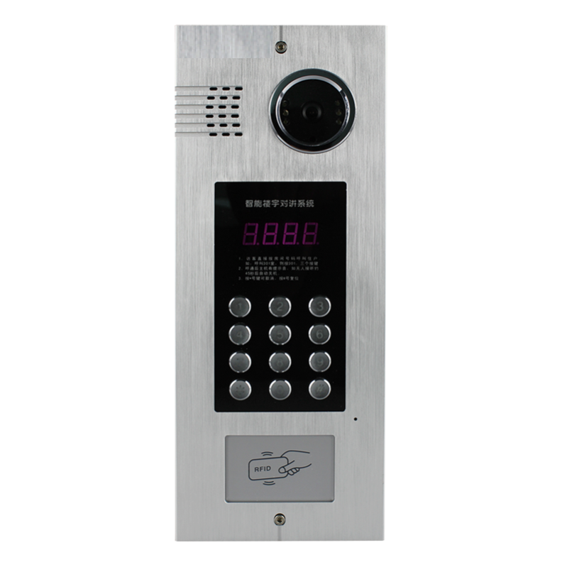 Night Vision Password Unlock ID IC Card Reader 12 Multi Apartment Building  Intercom Video Door Phone