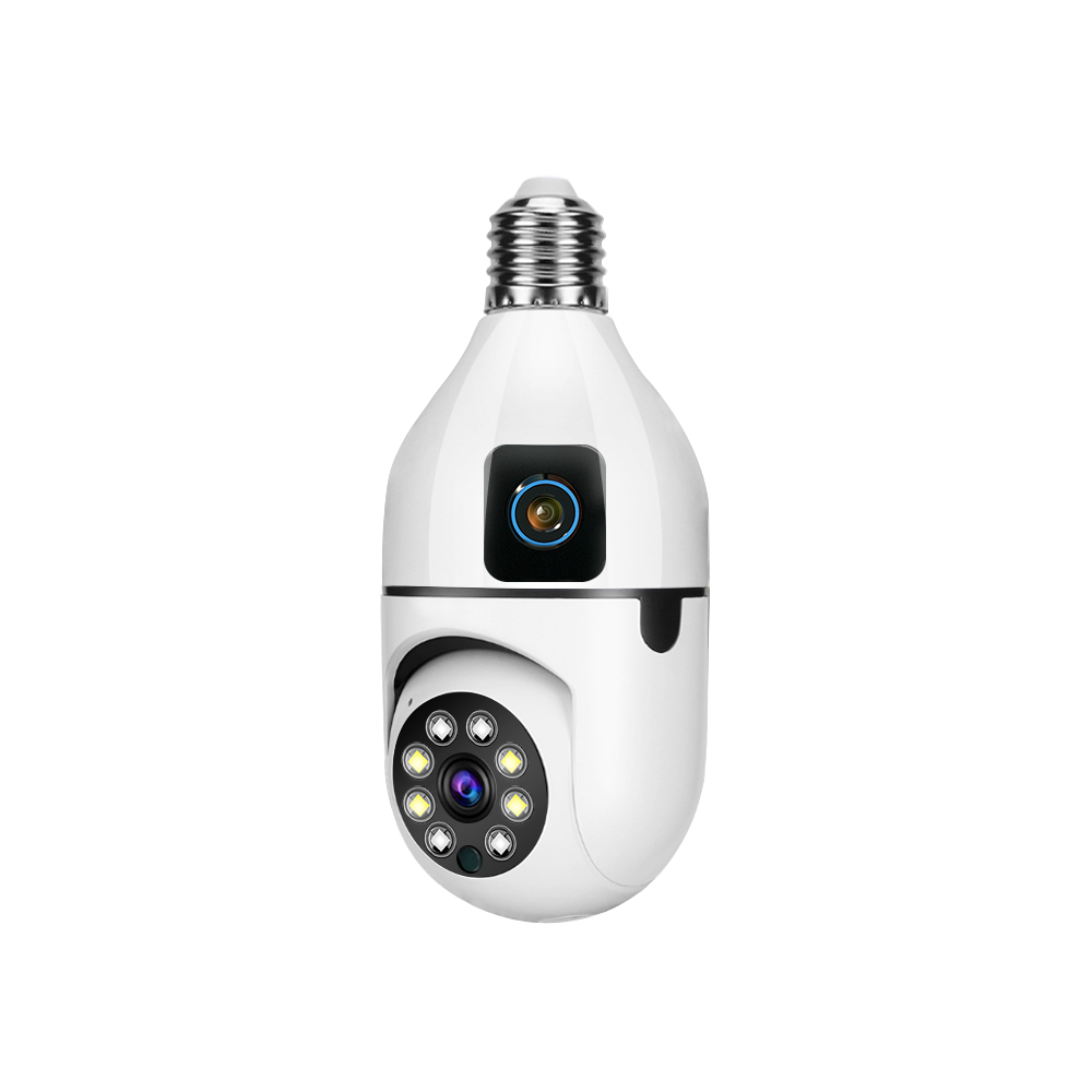 360degree view wireless wifi light bulb camera 720P mini hidden wifi camera security two lens