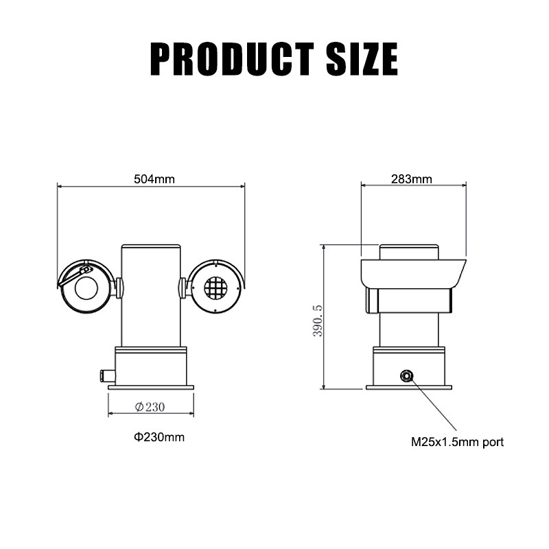 Smart stable explosion-proof and water-proof outdoor alarm thermal Imaging security IP camera with good transmittance