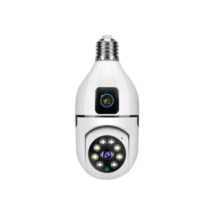 360degree view wireless wifi light bulb camera 720P mini hidden wifi camera security two lens