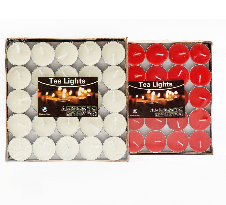 JD0076 Tea Lights Candles in Bulk Smokeless Long Lasting Paraffin Tea Candles Small Votive Mini Tealight Candles for Home Hotel