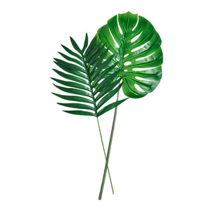 Artificial  Tropical Plant Leaves Monstera Leaves Safari Leaves for Hawaiian Luau Party Jungle Beach Table Leave Decorations