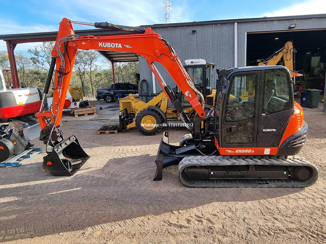 New Used Nearly New Japan Kubota Kx080-3s Excavators With Low Working Hours On Hot Sale