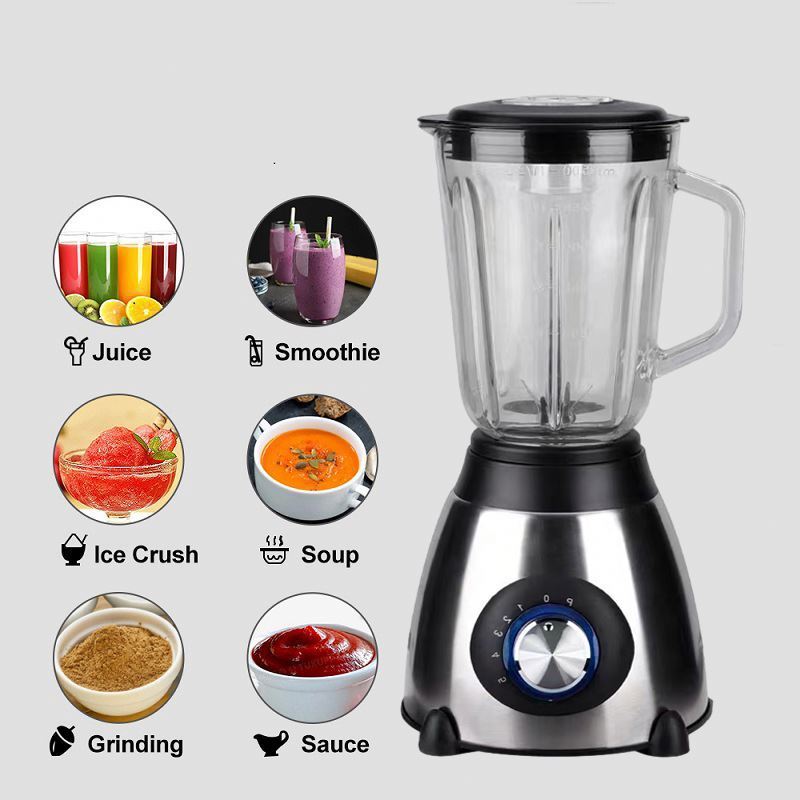 machine glass food chopper electrical handheld, fruit shake protein customized commercial kitchen juicer blender/