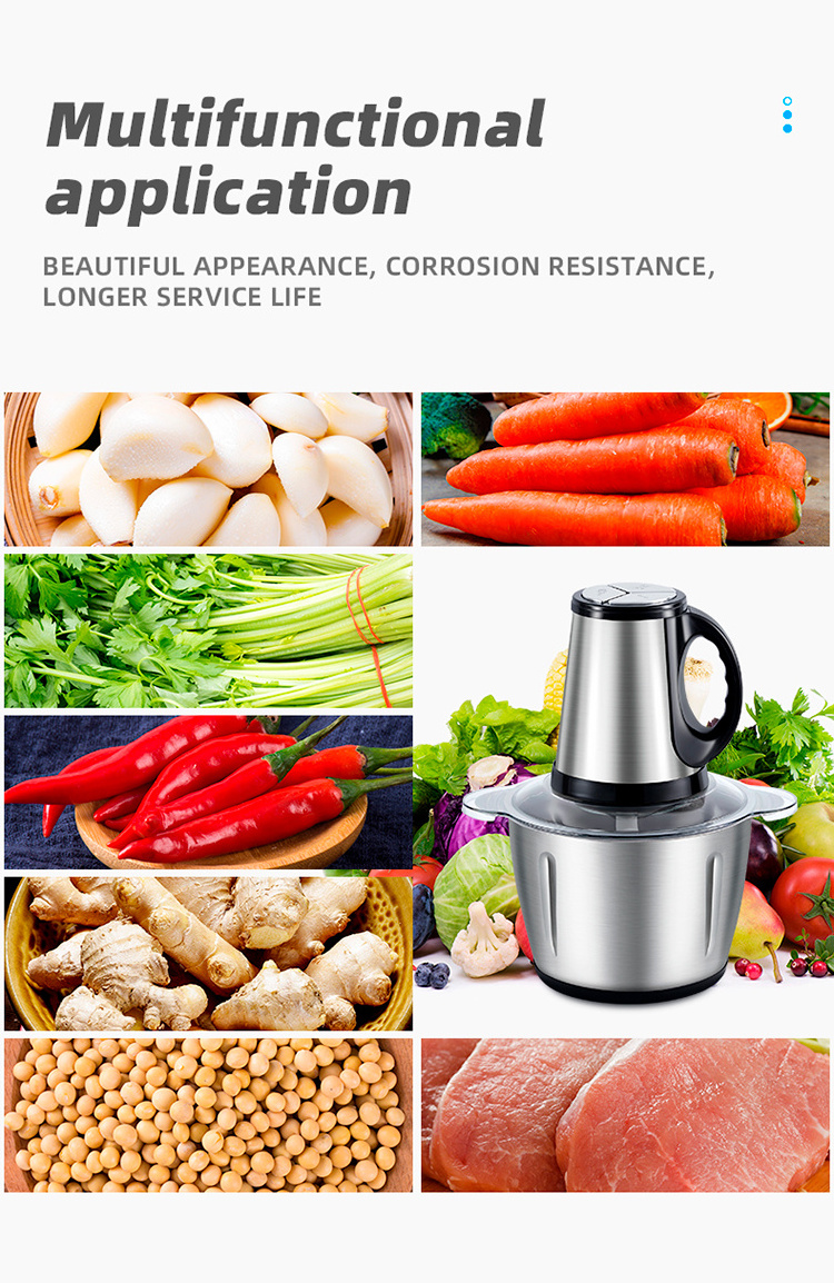 electric multi purpose multifunction mini stainless steel yam pounder kitchen chopper machine food processor with meat grinder