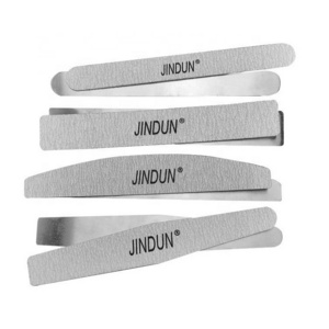 Factory Wholesale Customs Gray Zebra Replaceable Nail File With Logo Metal File Stainless Steel Nail File