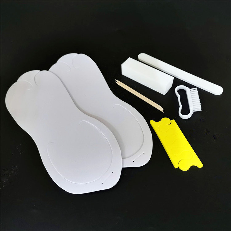 Foot salon Disposable Pedicure Kit 6 Pcs Washable Double Sided Board Nail Buffer File mini nail kit