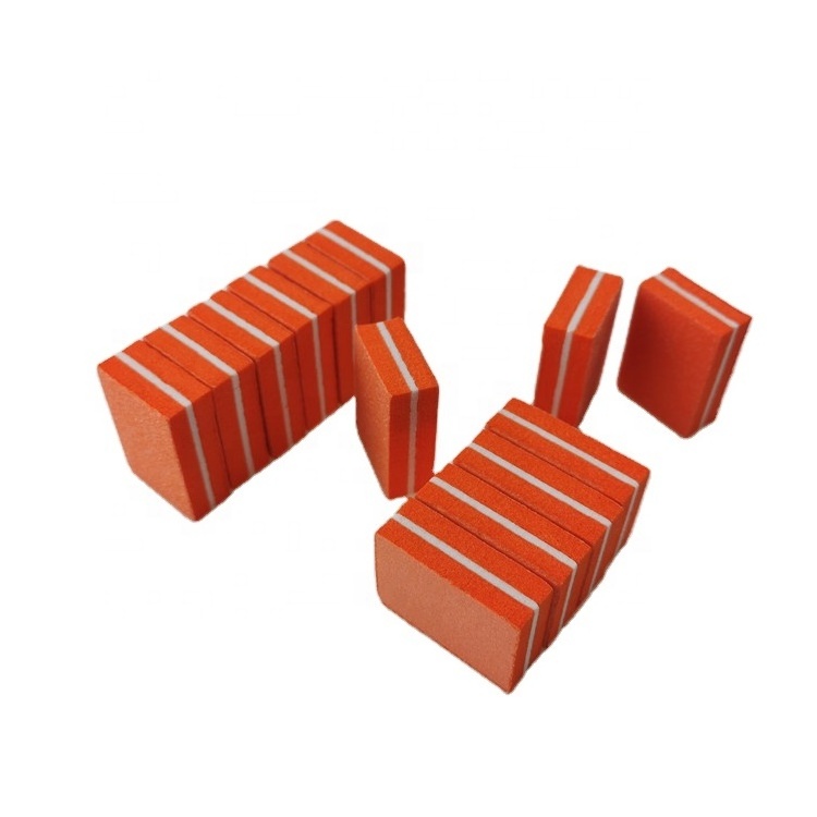 Manufacturer ODM White Nail Buffer Block Orange Mini Nail Sanding Block File For Salon Use Pink Mini Nail Sponge