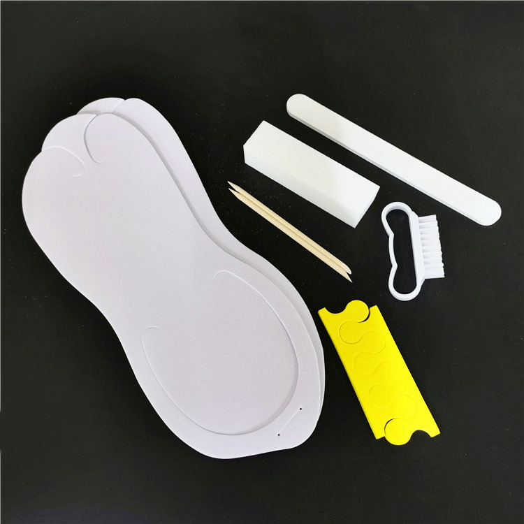 Foot salon Disposable Pedicure Kit 6 Pcs Washable Double Sided Board Nail Buffer File mini nail kit